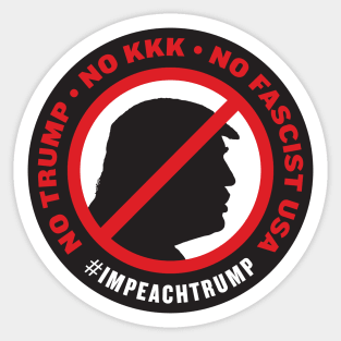 No Trump, No KKK, No Fascist USA Sticker